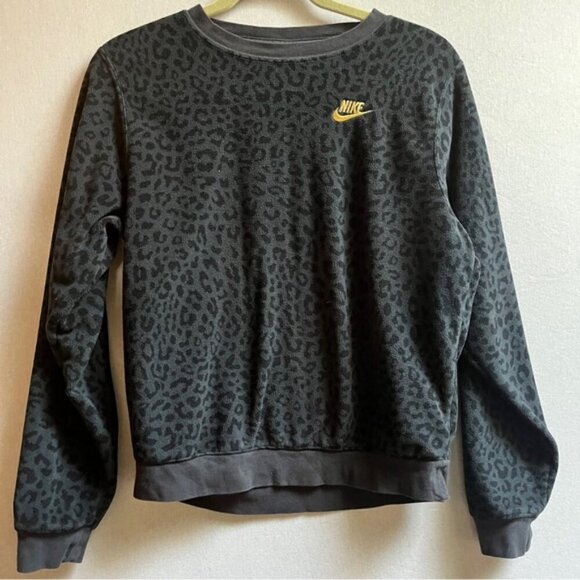 Nike animal print crew neck fleece sweatshirt Sz XS - Picture 2 of 8